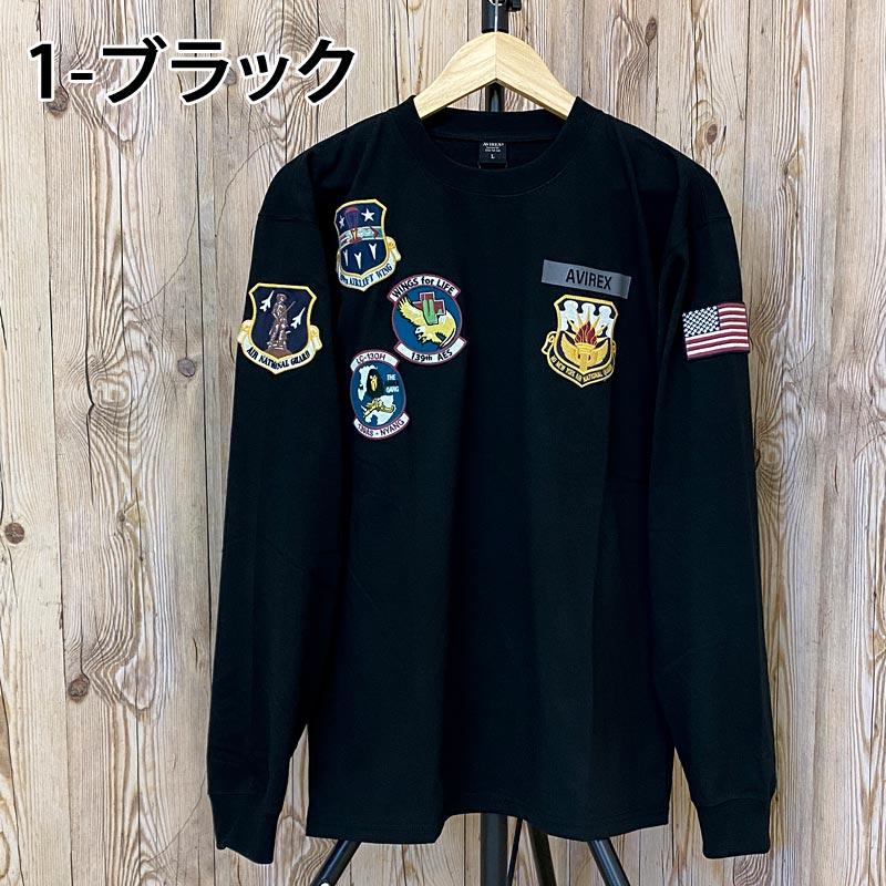 AVIREX アヴィレックス N.Y. A.N.G PATCH ロングTシャツ ロンT AVIREX アヴィレックス N.Y. A.N.G PATCH ロングTシャツ ロンT