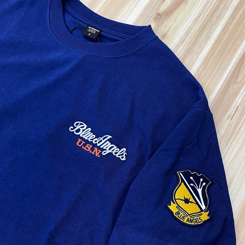 AVIREX（アヴィレックス） EMBROIDERED BLUE ANGELS 半袖Tシャツ