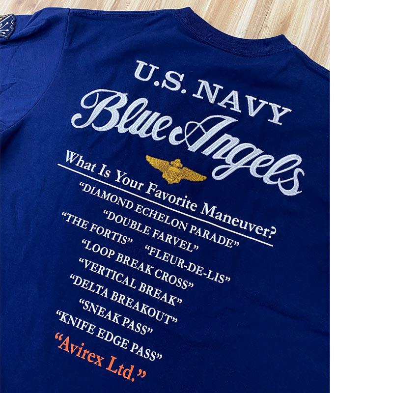 AVIREX（アヴィレックス） EMBROIDERED BLUE ANGELS 半袖Tシャツ