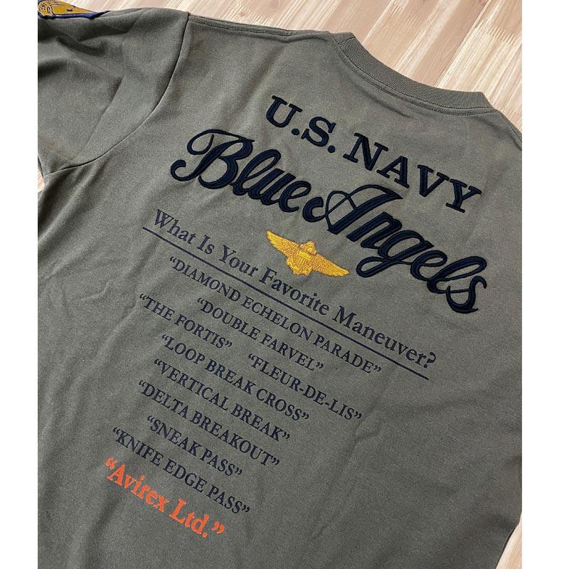 AVIREX（アヴィレックス） EMBROIDERED BLUE ANGELS 半袖Tシャツ