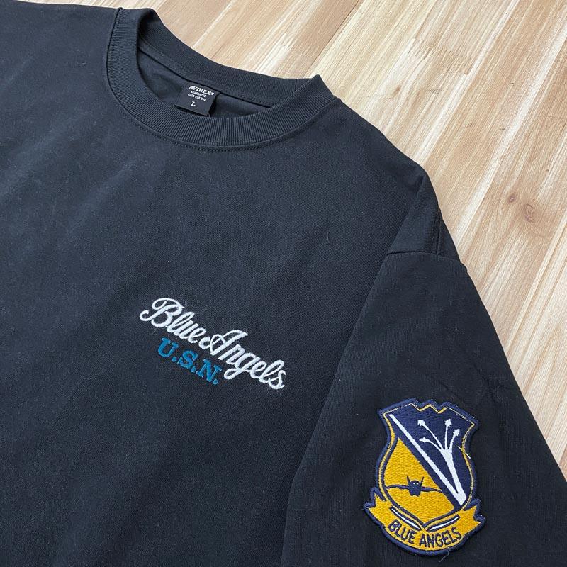 AVIREX（アヴィレックス） EMBROIDERED BLUE ANGELS 半袖Tシャツ