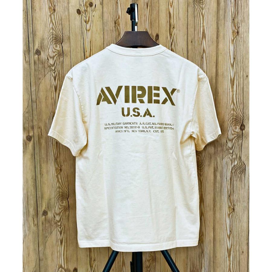 AVIREX アヴィレックス MIL. STENCIL OFFICIAL LOGO 半袖Tシャツ