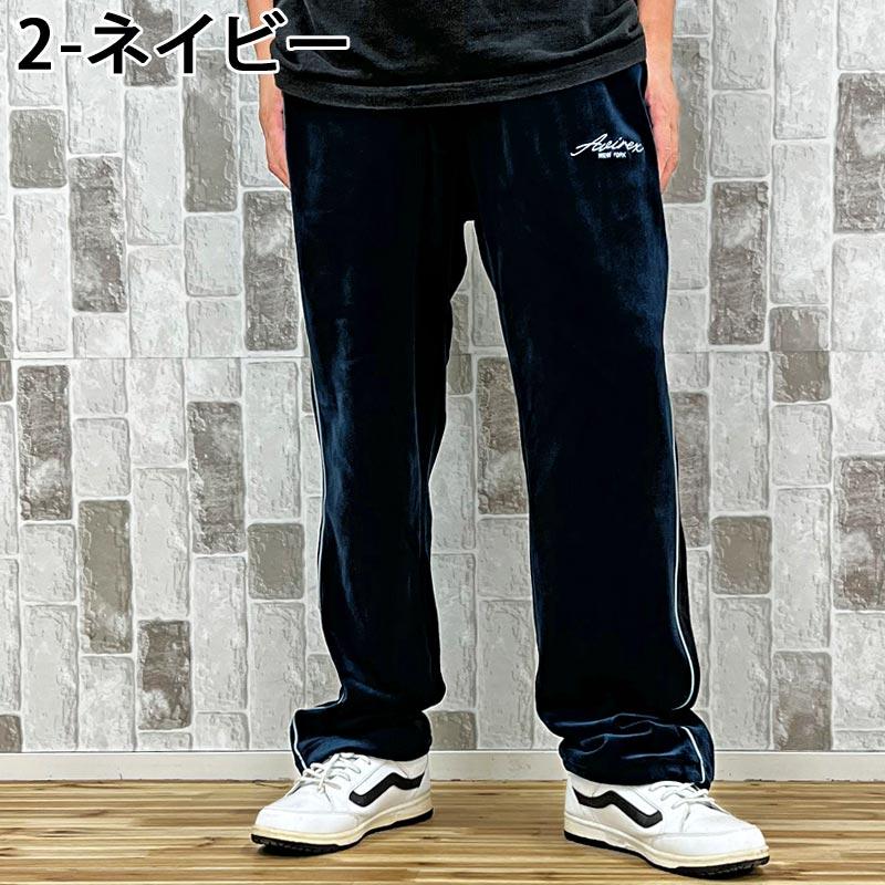AVIREX アヴィレックス VELOUR PANTS CURSIVE LOGO ベロア AVIREX アヴィレックス VELOUR PANTS CURSIVE LOGO ベロア