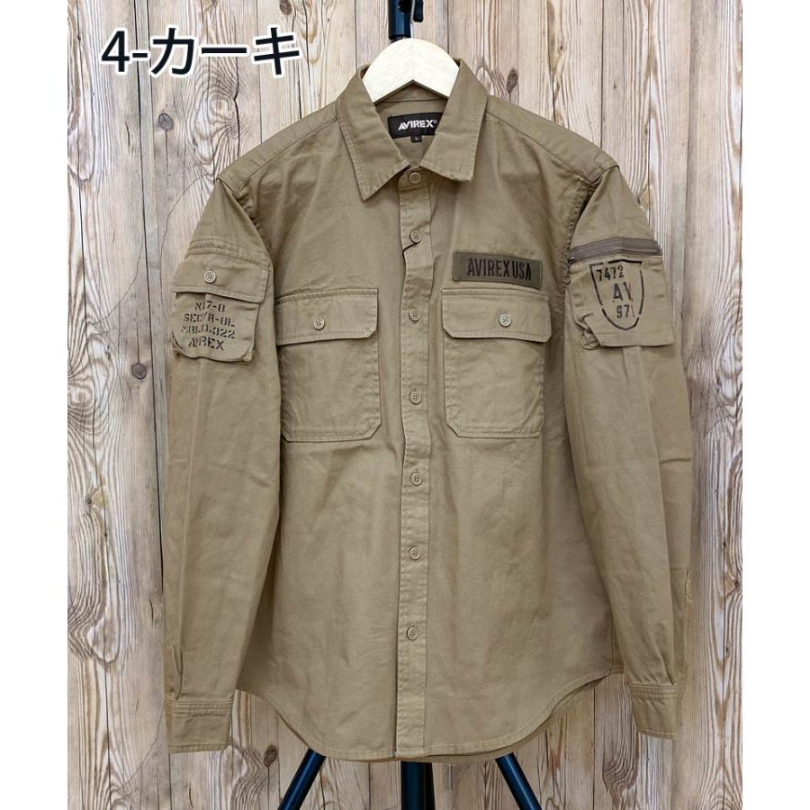 AVIREX♦USエアフォース ミリタリーシャツ長袖♦️カーキM♦️送料込 AVIREX アビレックス ファティーグ シャツ FATIGUE SHIRTS