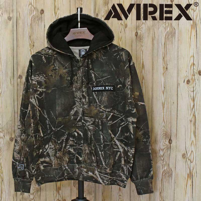 AVIREX（アヴィレックス） ZIP UP HOODIE 'REAL TREE CAMO' ジップ