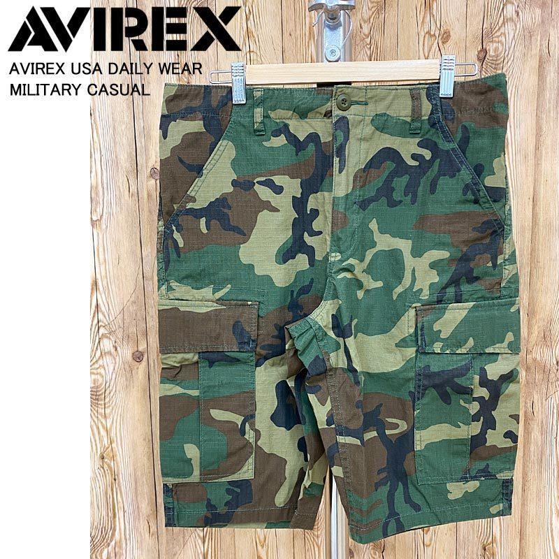 AVIREX アビレックス COTTON RIPSTOPCARGO SHORTS ファティーグカーゴショーツ ミリタリー カモフラ 迷彩｜topism