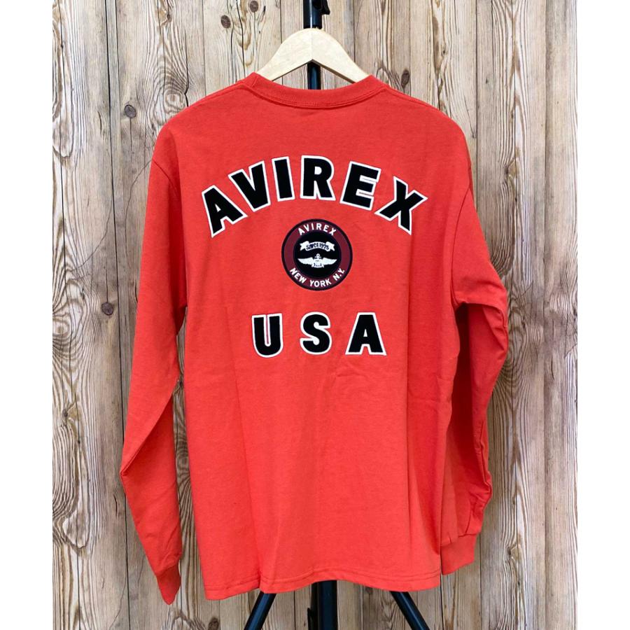 AVIREX アヴィレックス VARSITY LOGO 2.0 ロングTシャツ 長袖Tシャツ ロンT 長袖トップス メンズ ブランド ロゴ バックプリント｜topism｜15