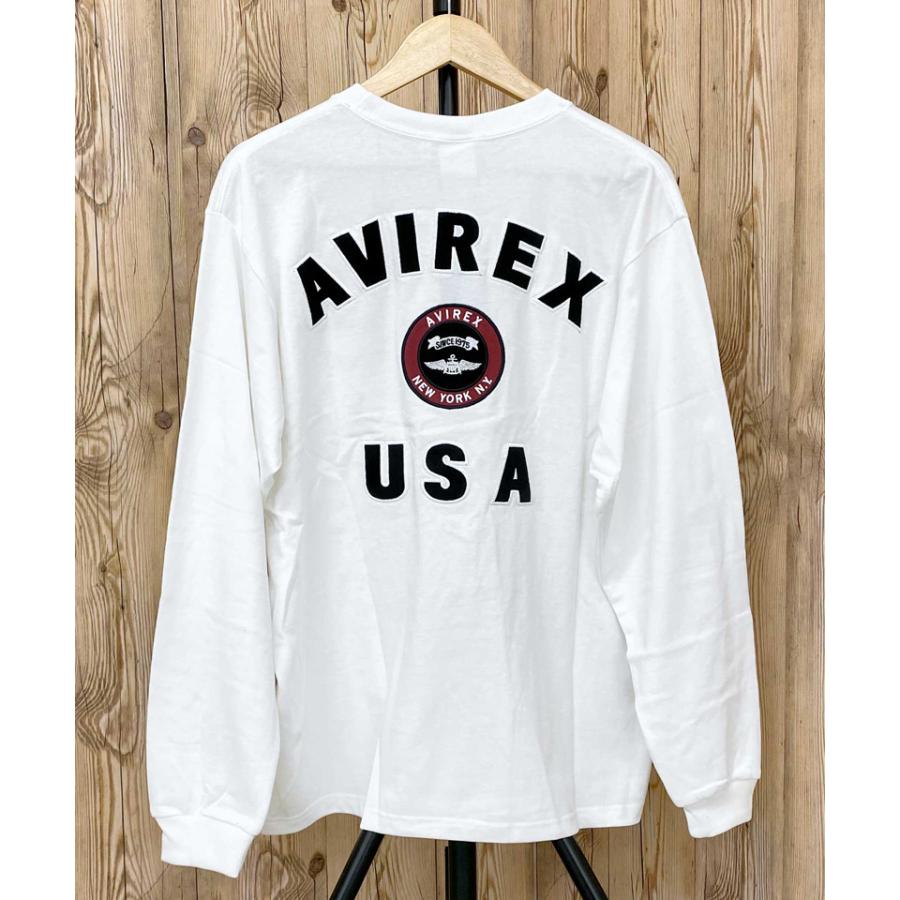 AVIREX アヴィレックス VARSITY LOGO 2.0 ロングTシャツ 長袖Tシャツ