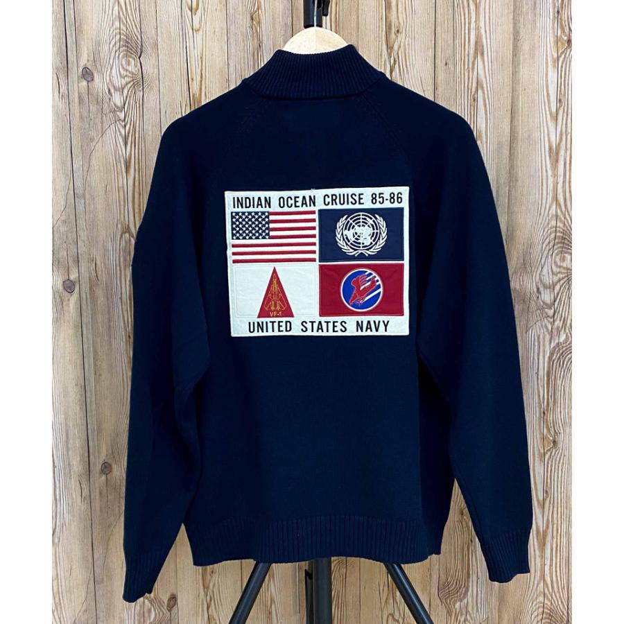 AVIREX（アヴィレックス） COTTON ZIP STAND SWEATER TOP GUN