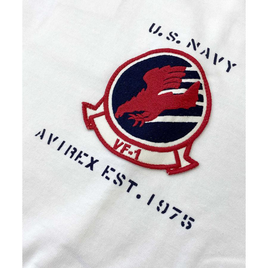 AVIREX アビレックス TOP GUN SHEETING PATCH T-SHIT トップガン半袖Tシャツ トップス メンズブランド｜topism｜08