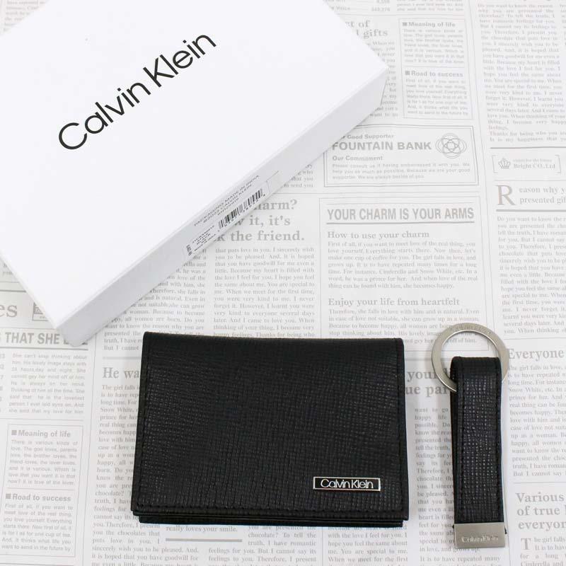 Calvin Klein カルバンクライン CK ワンポイント レザーカードケース キーリング ギフトセット Card Case（Key Fob Gift Set）｜topism｜05