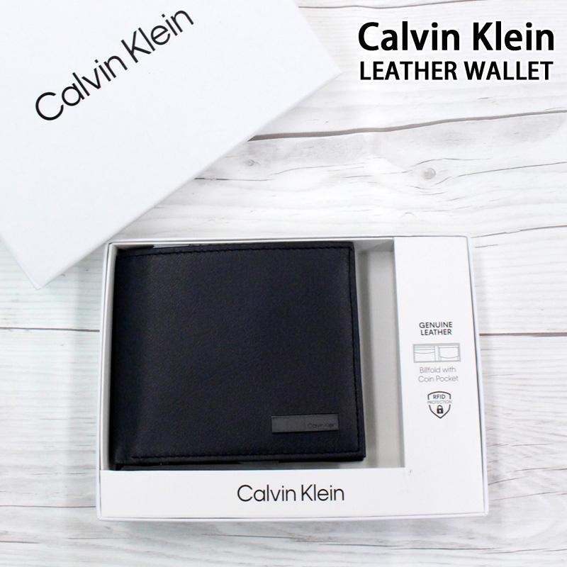 Calvin Klein（カルバン・クライン） CK ロゴプレート 2つ折り