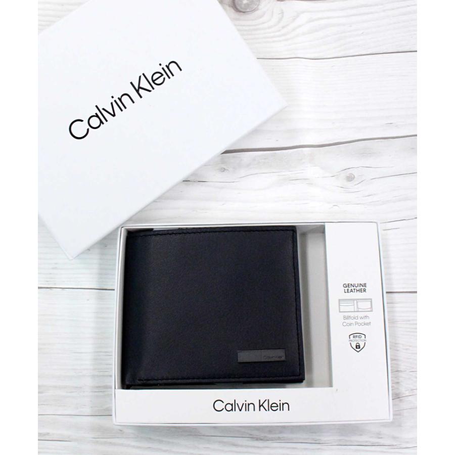 Calvin Klein（カルバン・クライン） CK ロゴプレート 2つ折り