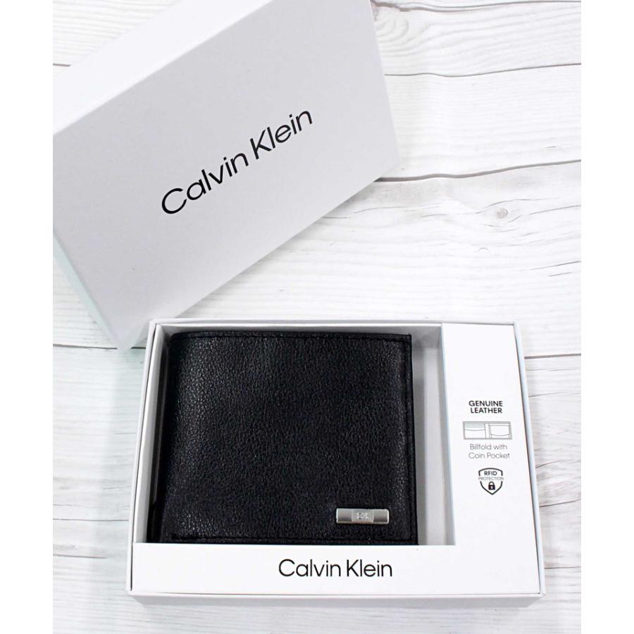 Calvin Klein（カルバン・クライン） CK ロゴプレート 2つ折り