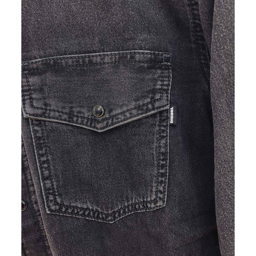 DIESEL（ディーゼル） ユーズド加工 ウォッシュ加工 デニムシャツ 長袖