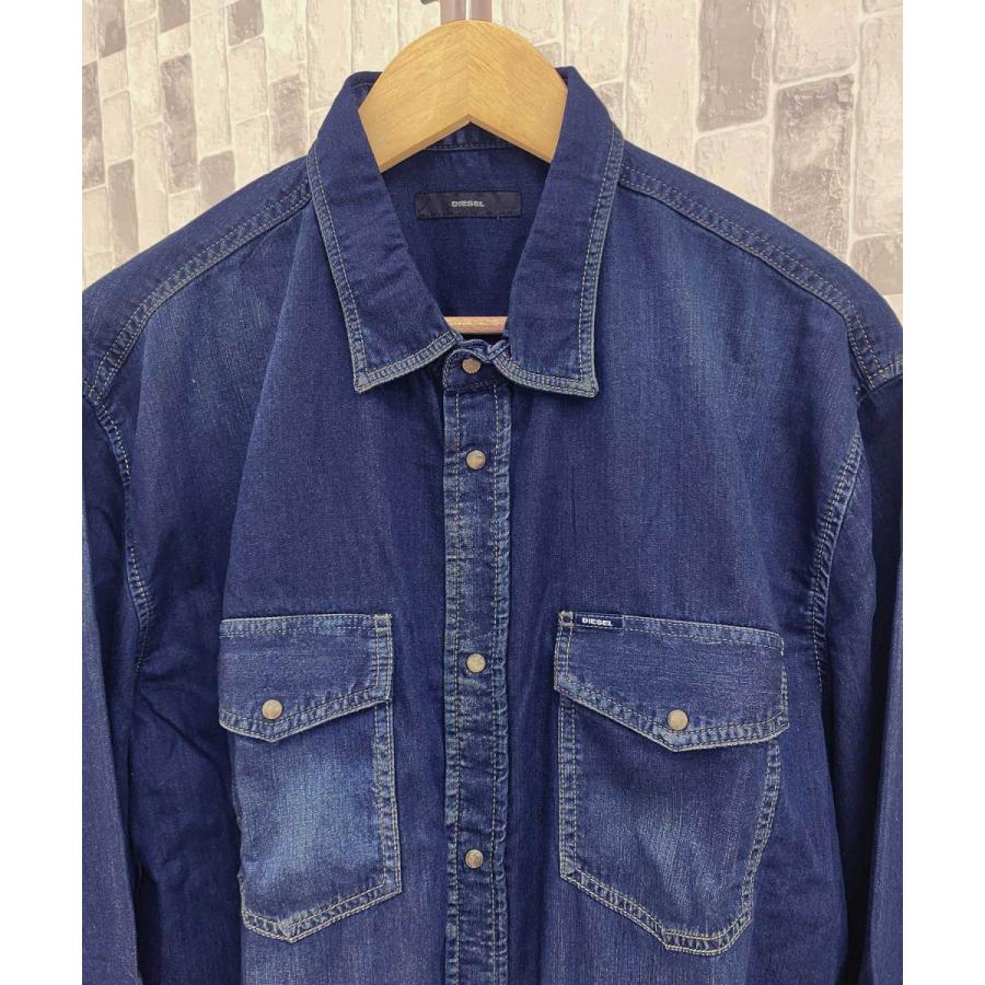 DIESEL ディーゼル ユーズド加工 ウォッシュ加工 デニムシャツ DIESEL ディーゼル ユーズド加工 ウォッシュ加工 デニムシャツ