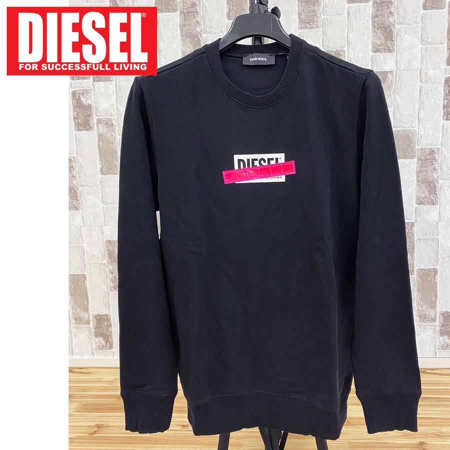 DIESEL ディーゼル ボックスロゴ クルーネック スウェット トレーナー  