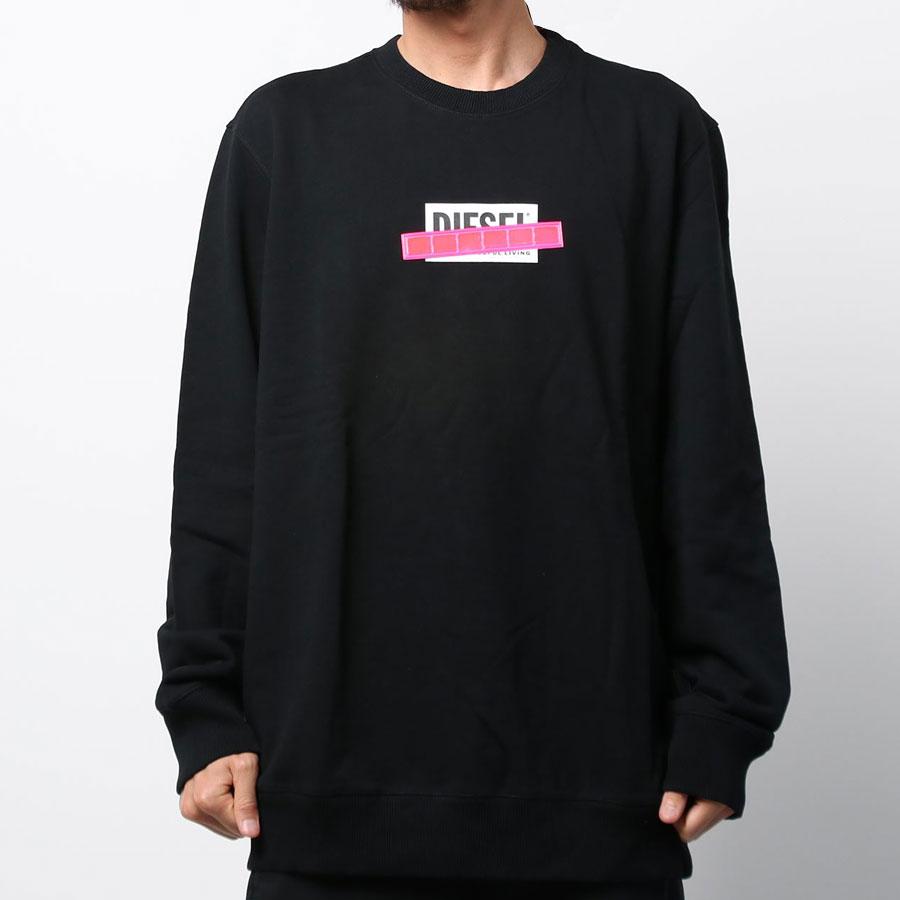 DIESEL ディーゼル ボックスロゴ クルーネック スウェット トレーナー  