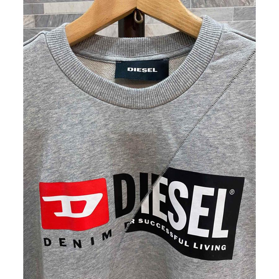 DIESEL ディーゼル Wロゴ プリント スウェット プルオーバー