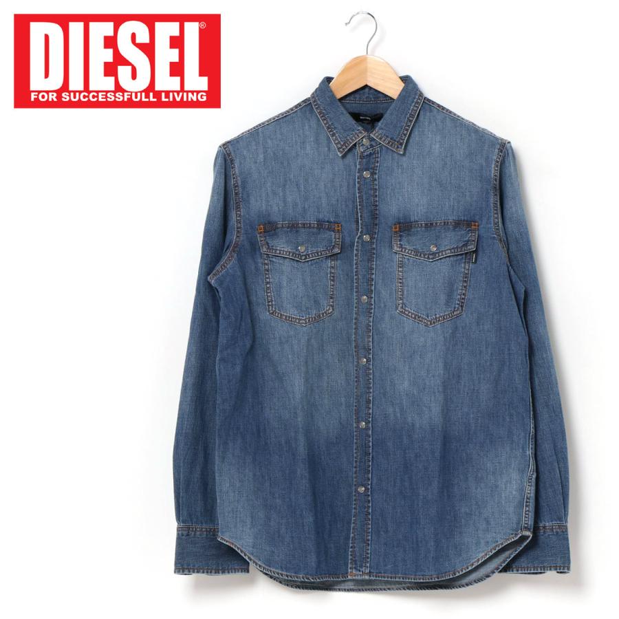 DIESEL ディーゼル デニムシャツ ユーズド加工 ウォッシュ加工 「D-ROOKE」 メンズ ブランド｜topism