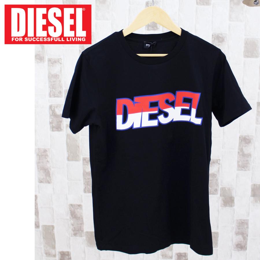 DIESEL ディーゼル ロゴプリント クルーネック 半袖Tシャツ「T-PARSEN」メンズ ブランド｜topism