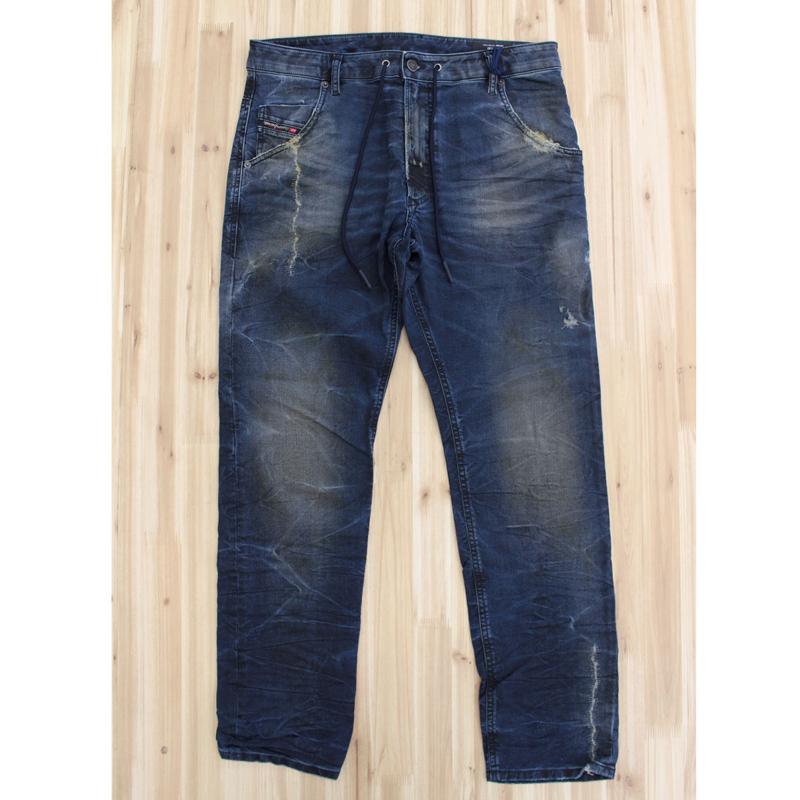 DIESEL ディーゼル デニム メンズ JOGG JEANS 3WAY ストレッチ ダメージ ジョグデニム ジーンズ テーパード スウェットデニム KROOLEY-069NP メンズブランド｜topism｜02