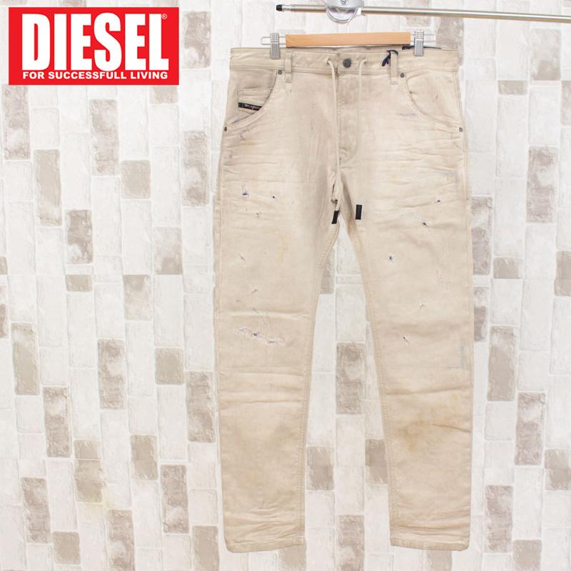 DIESEL ディーゼル デニム メンズ JOGG JEANS ジョグデニム スウェットデニム ストレッチ ダメージ リメイク テーパード カラーパンツ ジーンズ｜topism