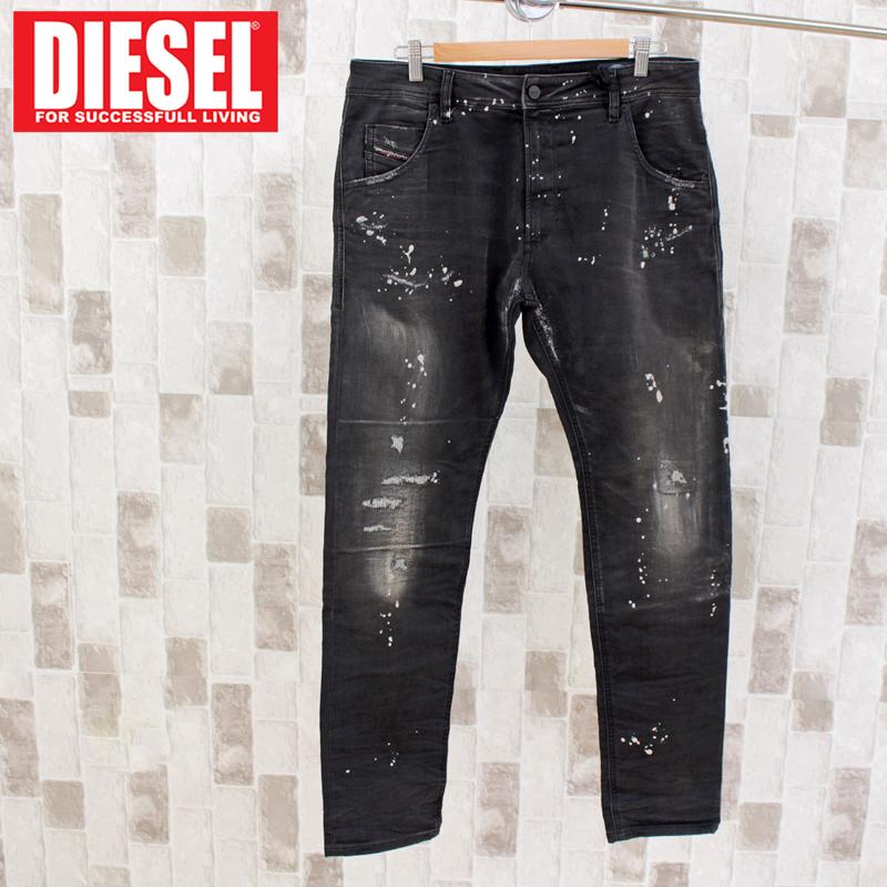 DIESEL ディーゼル デニム メンズ JOGG JEANS ジョグデニム スウェットデニム ストレッチ ダメージ テーパード ペイント  ヴィンテージ加工 ジーンズ :ds-bottoms-125-topism:TopIsm-トップイズム-メンズ通販 - 通販 - Yahoo!ショッピング