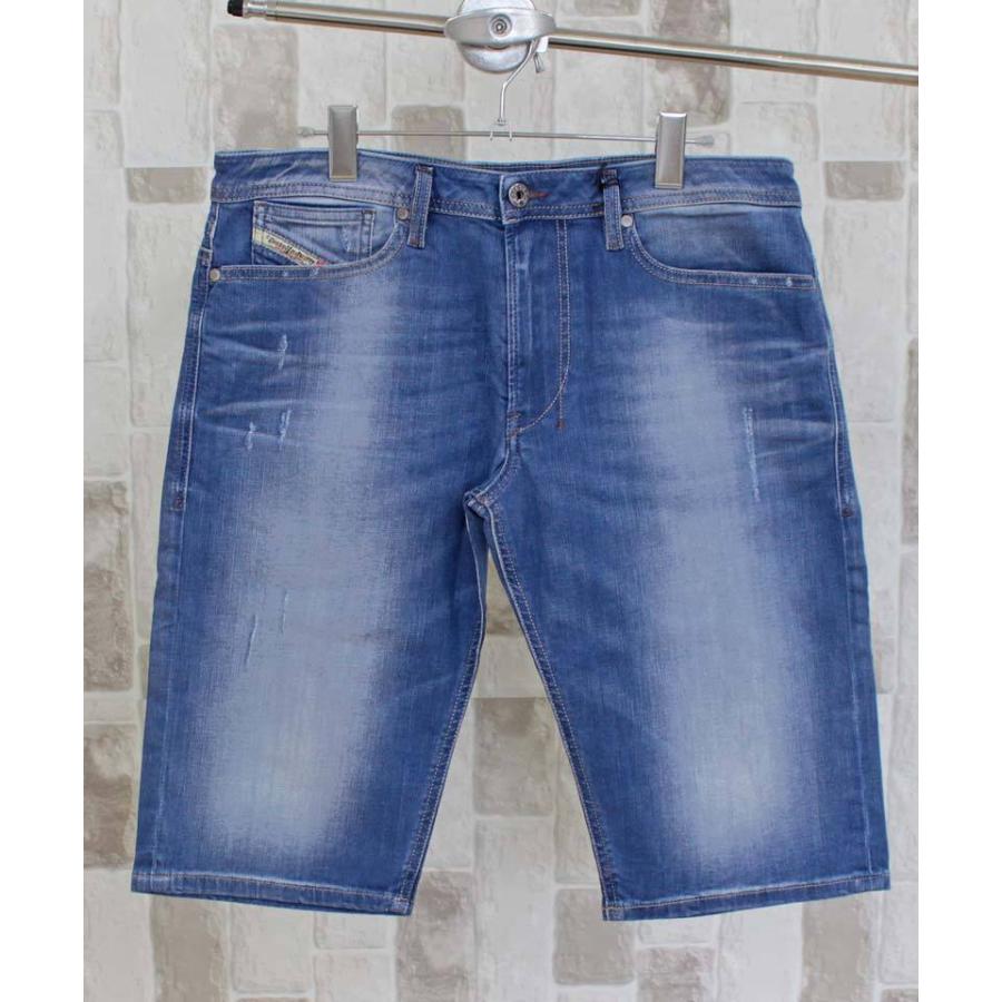 DIESEL ディーゼル デニム メンズ ハーフパンツ ストレッチ ショートパンツ ダメージ ヴィンテージUSED加工 SHISHORT R9866 メンズブランド｜topism｜03