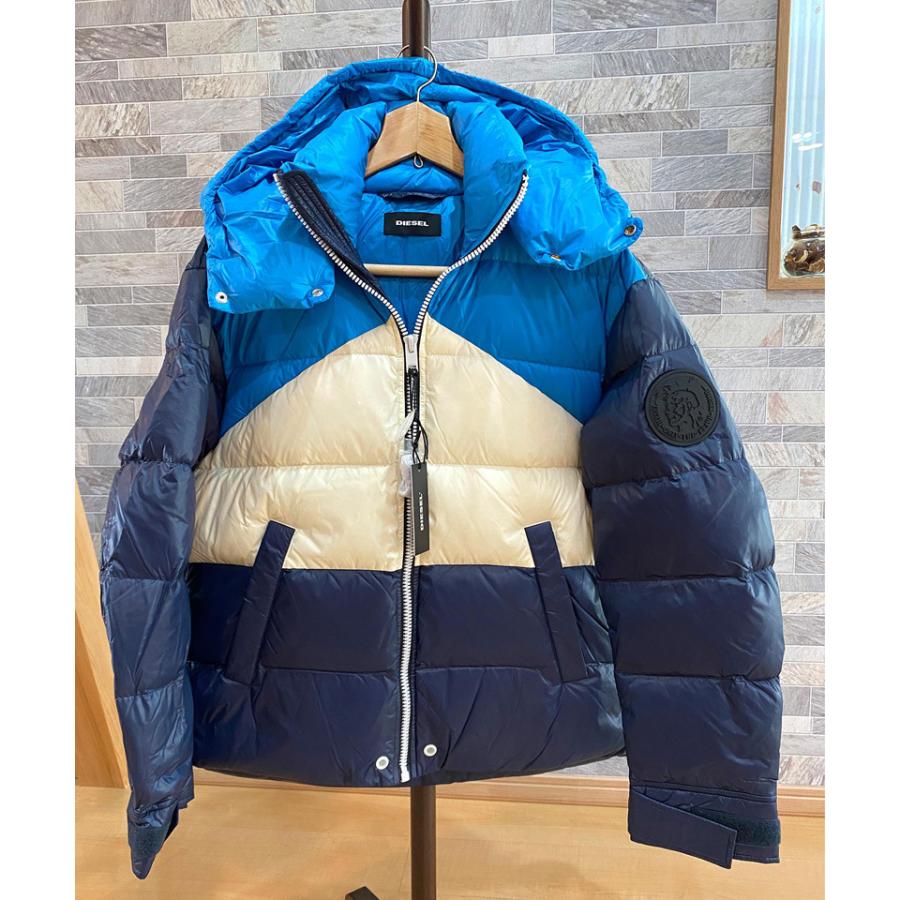 DIESEL ディーゼル 2WAY カラーブロック リアルダウンジャケット