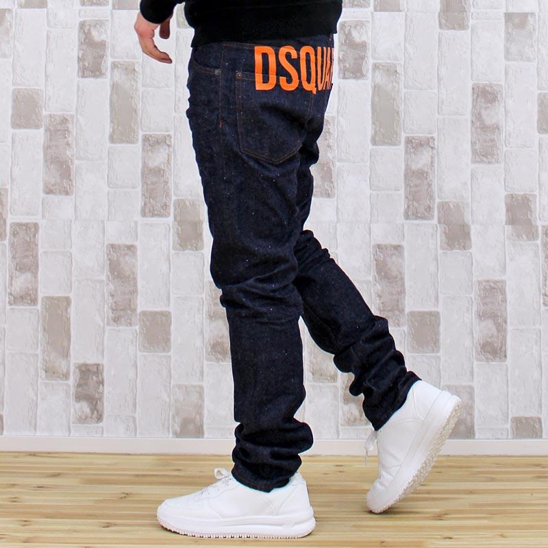 DSQUARED2（ディースクエアード） DSQ2 バックロゴボタンフライデニム 