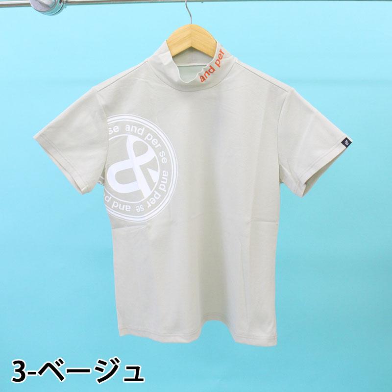 and per se（アンパスィ） ゴルフウェア レディースモックネックシャツ