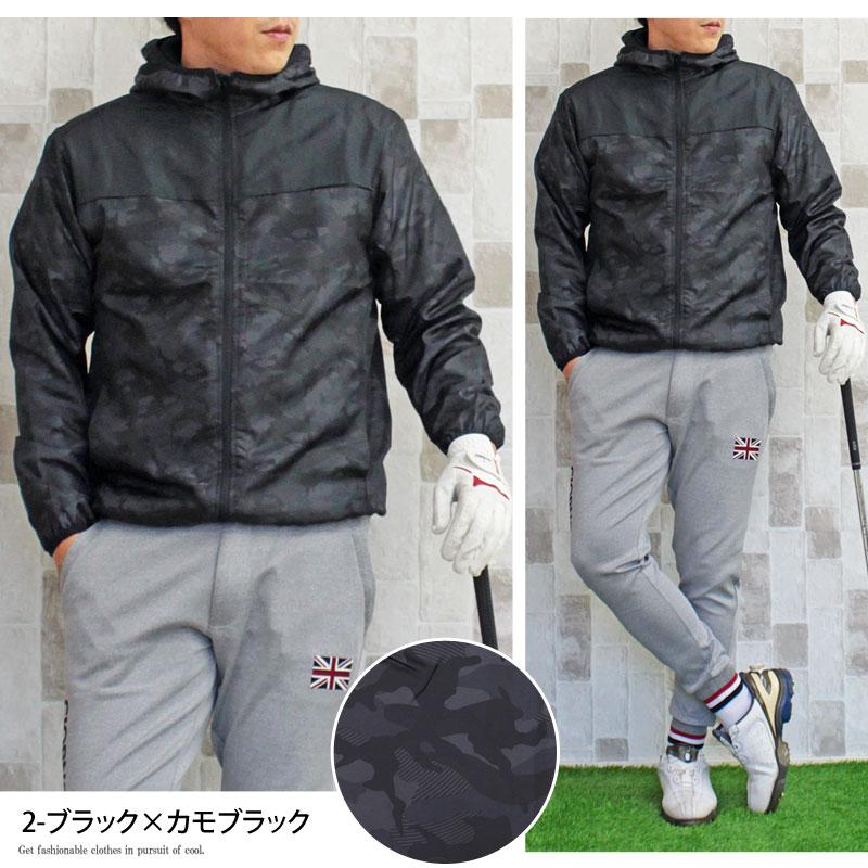 ゴルフジャケット メンズ ゴルフウェア 裏起毛フリース 撥水加工
