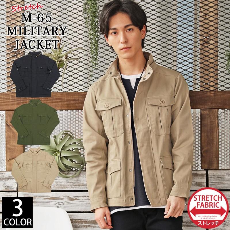 ミリタリージャケット メンズ M 65 ブルゾン コットンツイル ストレッチ素材 無地 フライトジャケット 春新作 春服 Jkt 25 Top Topism トップイズム メンズ通販 通販 Yahoo ショッピング