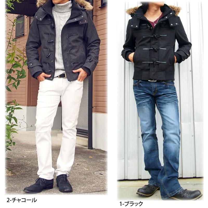 ダッフルコート メンズ メルトン ダッフルコート ウール 3way ファー ショート丈 ジャケット アウター ブルゾン パーカー Jkt 64 Topism Topism トップイズム メンズ通販 通販 Yahoo ショッピング