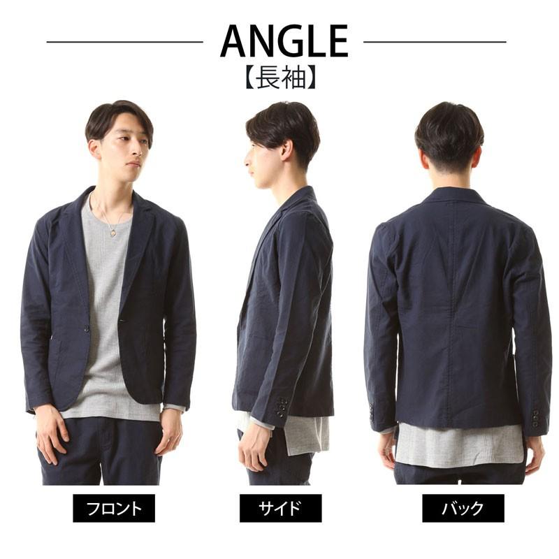 ★美品★T-JACKET テーラードジャケット　サマー　綿　アンコンM(720 テーラードジャケット メンズ 綿麻 リネン 麻 7分袖 長袖 サマー