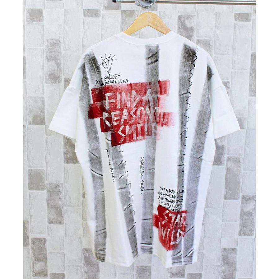 KOREA selection コリアセレクション ペイント バックプリント クルー