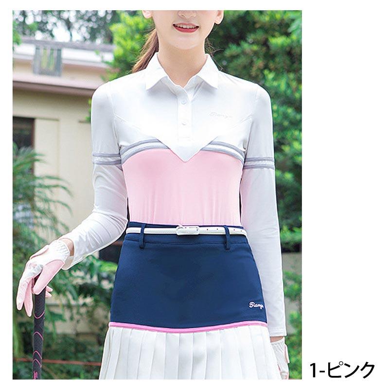 ゴルフウェア レディース ゴルフ ポロシャツ ストレッチ 伸縮 長袖