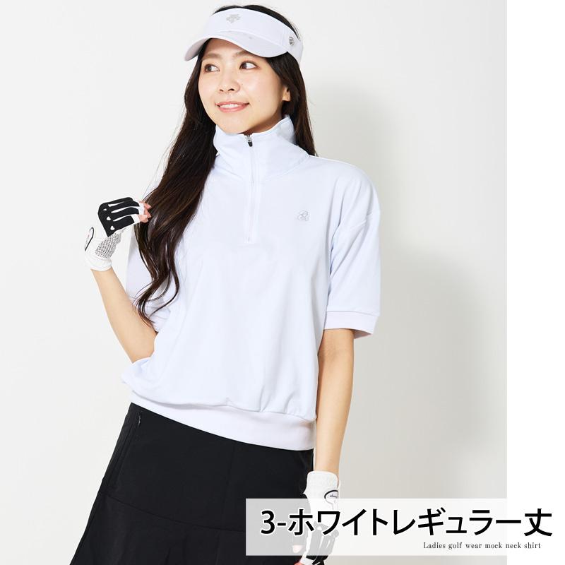 ゴルフウェア レディース gs GOLF ハーフジップ リブトップス