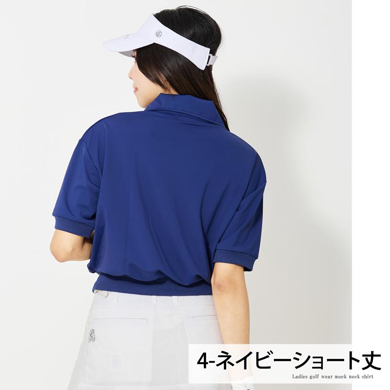 ゴルフウェア レディース gs GOLF ハーフジップ リブトップス ゴルフウェア レディース gs GOLF ハーフジップ リブトップス
