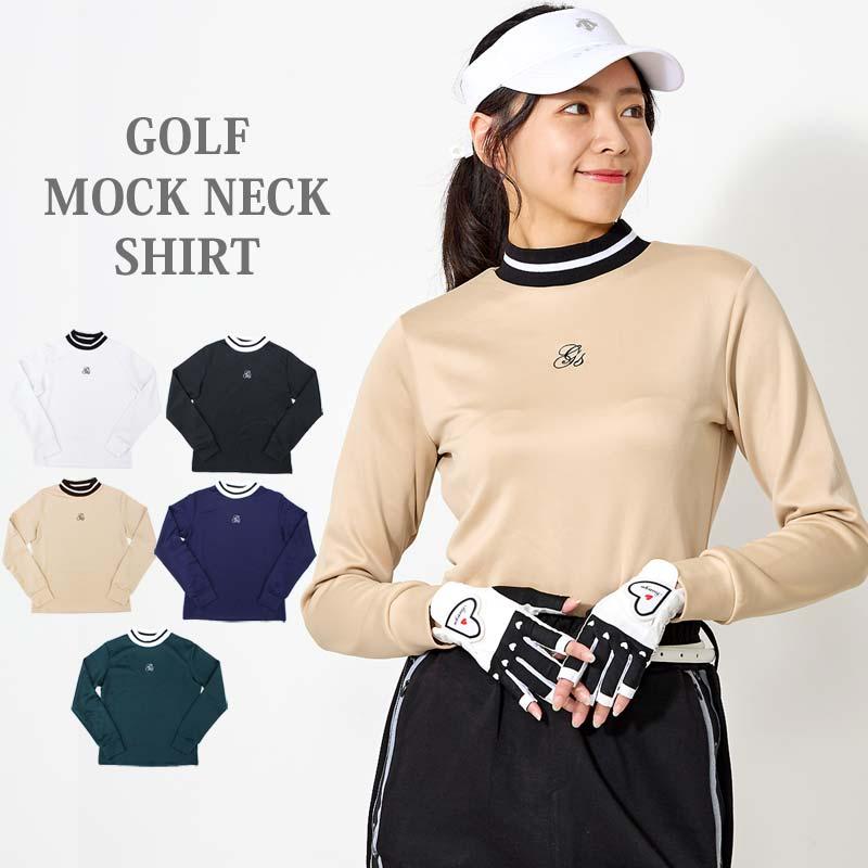 ゴルフウェア レディース モックネック gs GOLF ポロシャツ ハイネック