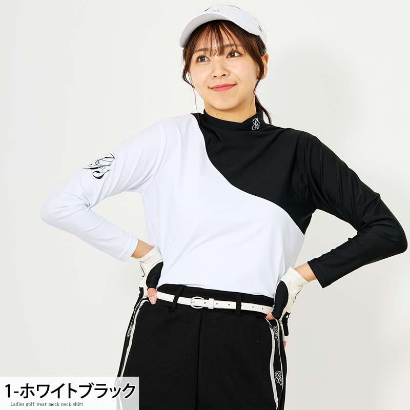 ゴルフウェア レディース モックネック gs GOLF ポロシャツ ハイネック