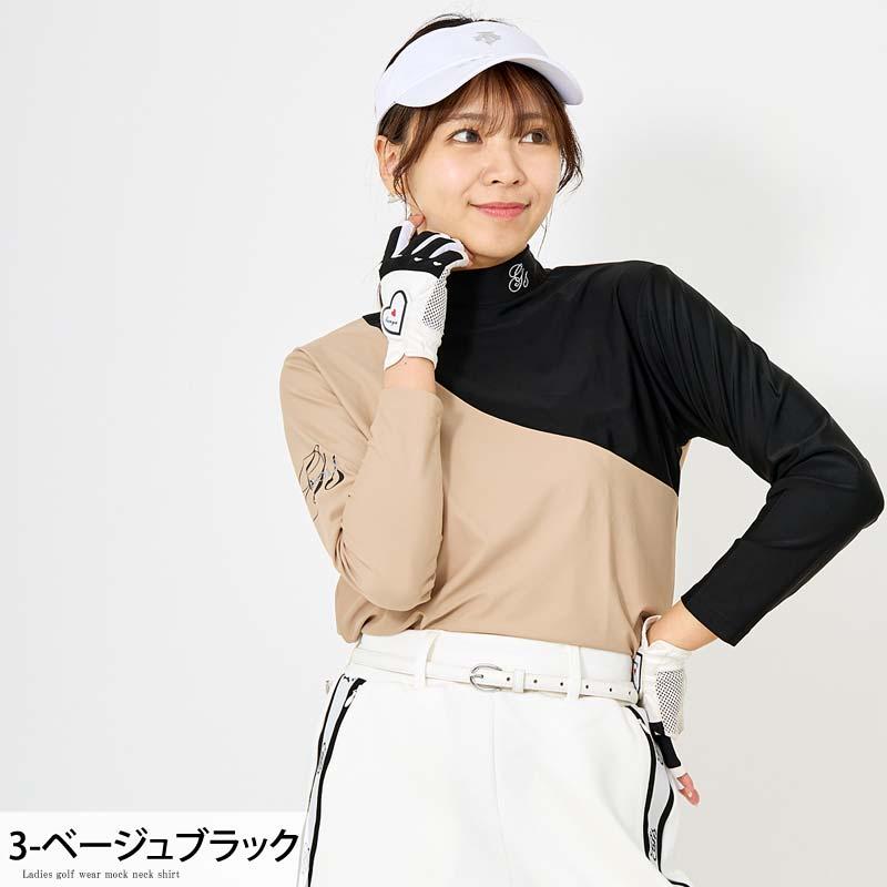 ゴルフウェア レディース モックネック gs GOLF ポロシャツ ハイネック