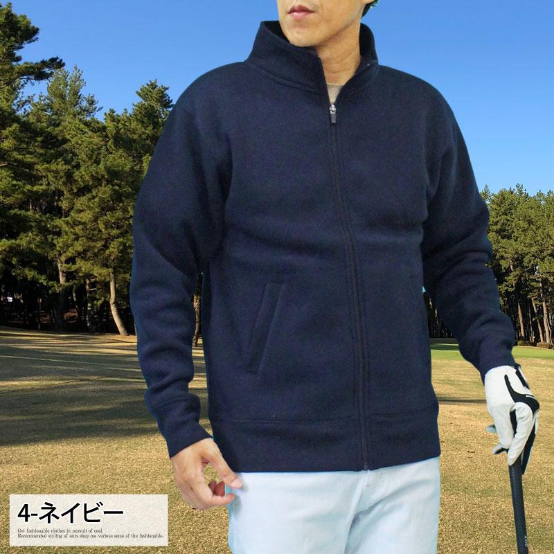 WAAC 【韓国ブランド】 防寒 ゴルフウェア トップス 起毛 フリース ゴルフウェア メンズ ジップアップトレーナー 裏起毛 スウェット