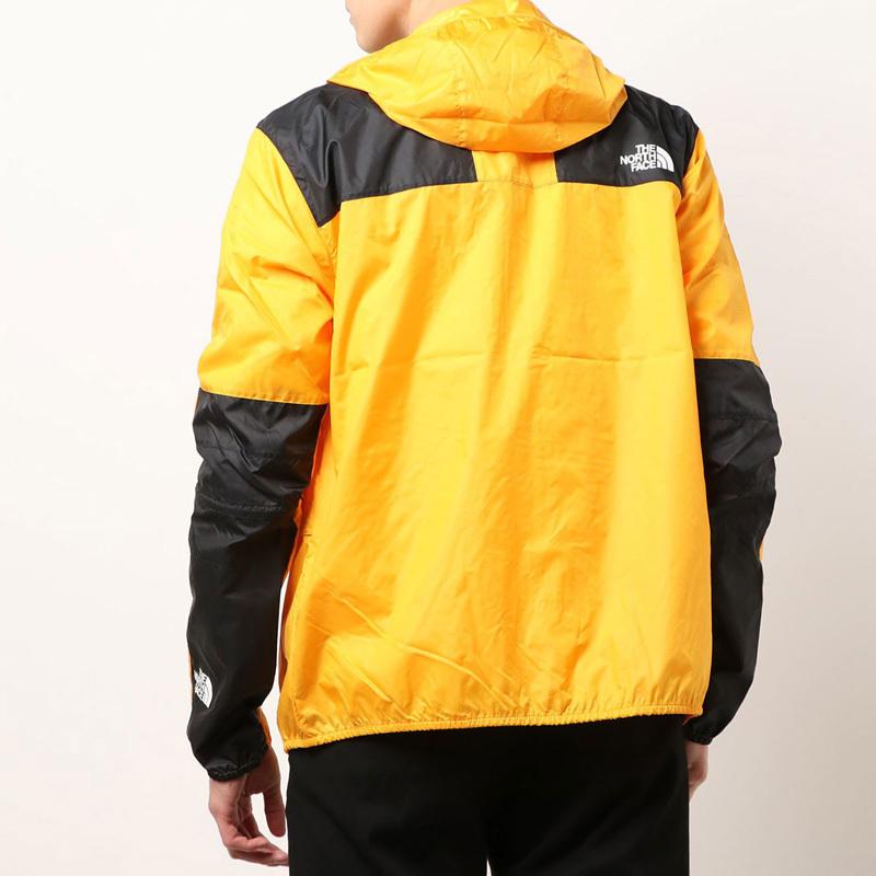 【新品・未使用/アウトレット品】 イエロー✖️ブラック フード付きジャケット　XL THE NORTH FACE（ザ ノースフェイス） 配色 切替 ナイロンジャケット