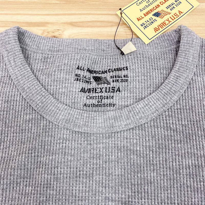 AVIREX アビレックス ロングTシャツ メンズ 長袖 サーマル クルーネックTシャツ 無地 デイリーインナー カットソー メンズブランド アヴィレックス｜topism｜19