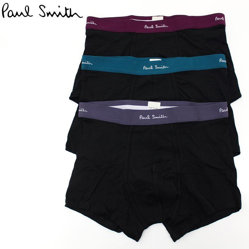 送料無料 Paul Smith ポールスミス 3PACK ウエストロゴ コットンストレッチ ボクサーパンツ Paul Smith ポールスミス 3PACK ウエストロゴ コットンストレッチ