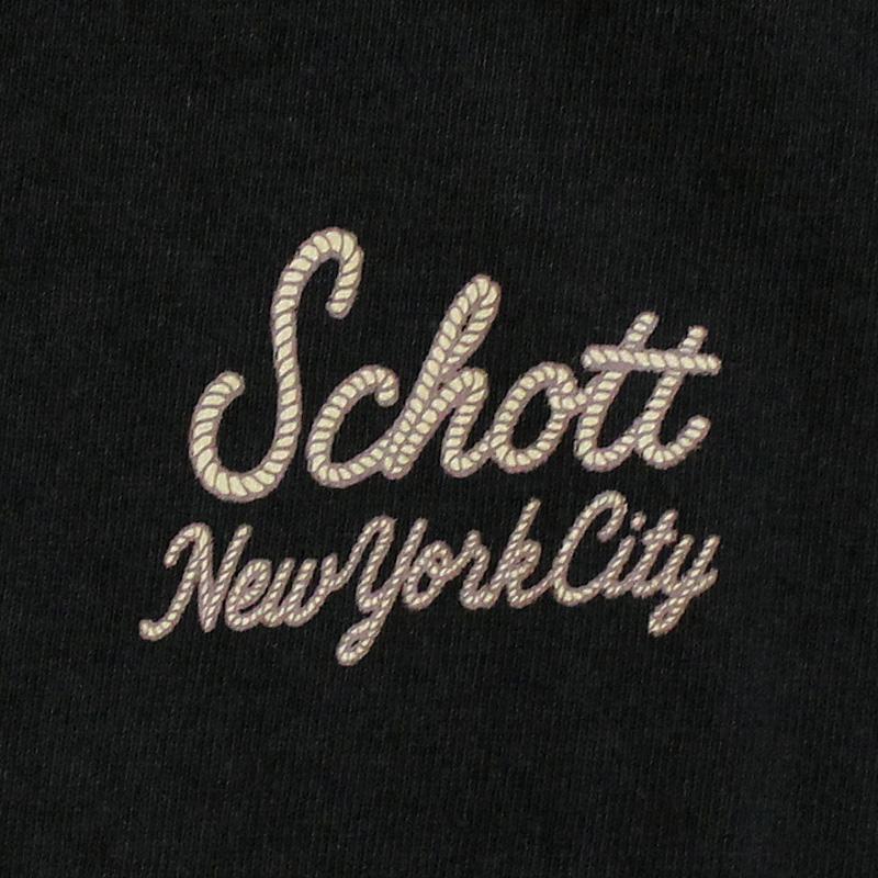 Schott ショット ROPE HENLEY T-SHIRT 782-6134010 ロープヘンリー 半袖Tシャツ 綿100％ コットン トップス メンズ 人気 ブランド 春 夏の画像