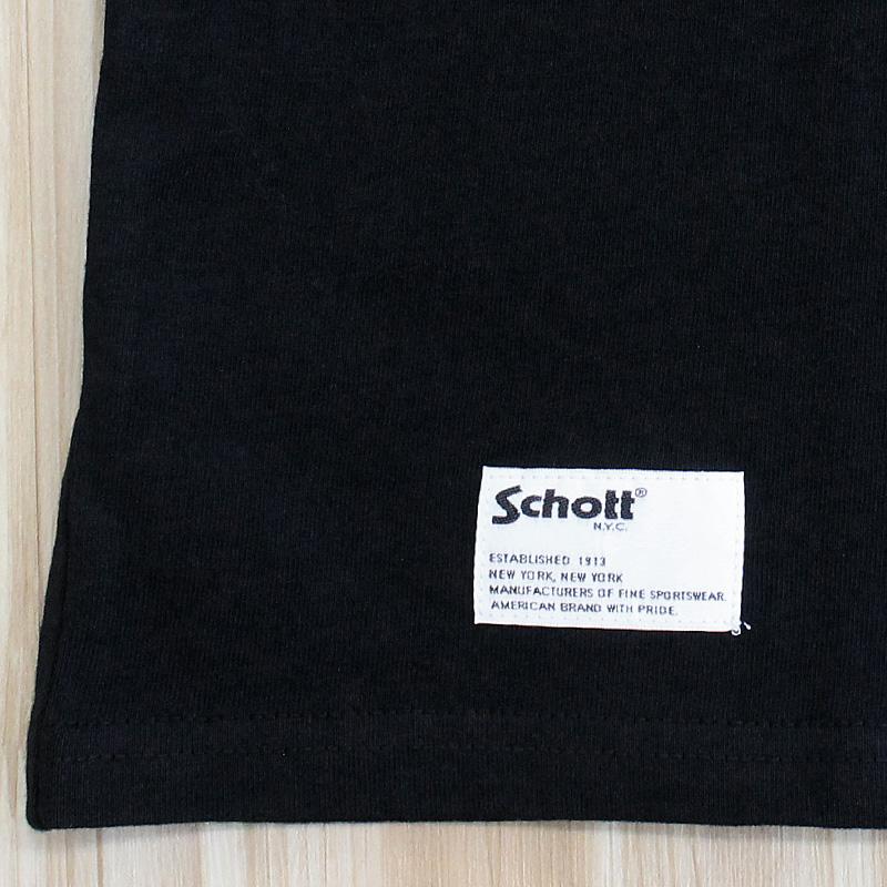 Schott ショット ROPE HENLEY T-SHIRT 782-6134010 ロープヘンリー 半袖Tシャツ 綿100％ コットン トップス メンズ 人気 ブランド 春 夏の画像