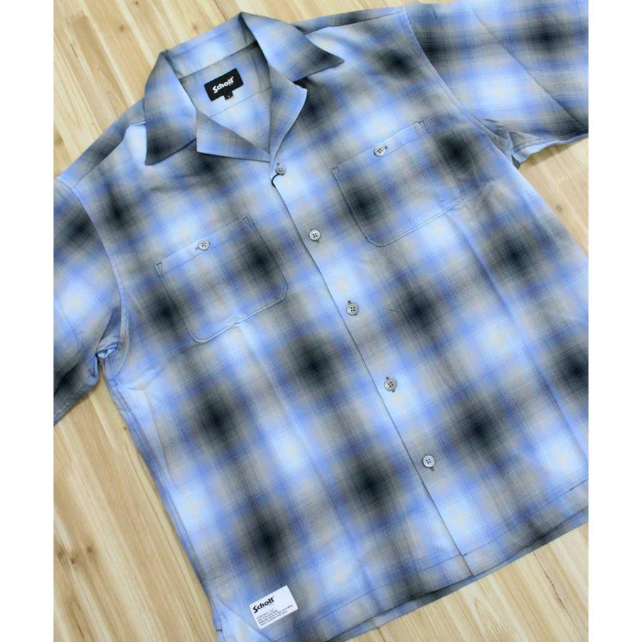 Schott N.Y.C（ショット） Schott OMBRE SS SHIRT オンブレ 半袖シャツ